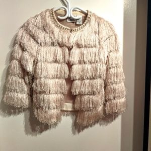 BYRON LARS Fringe cropped jacket